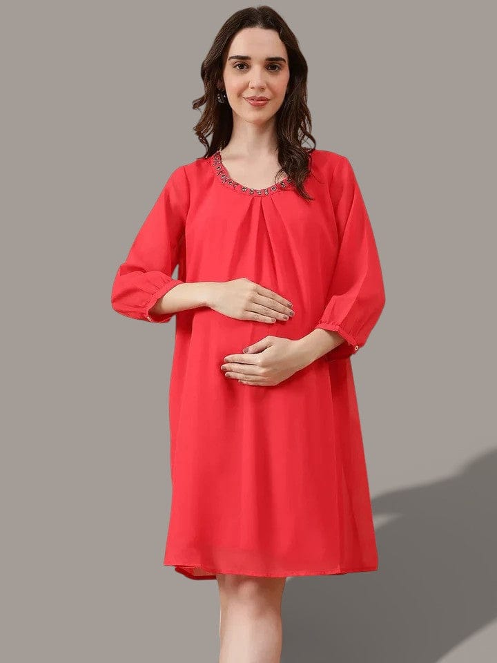 Red Maternity Dress