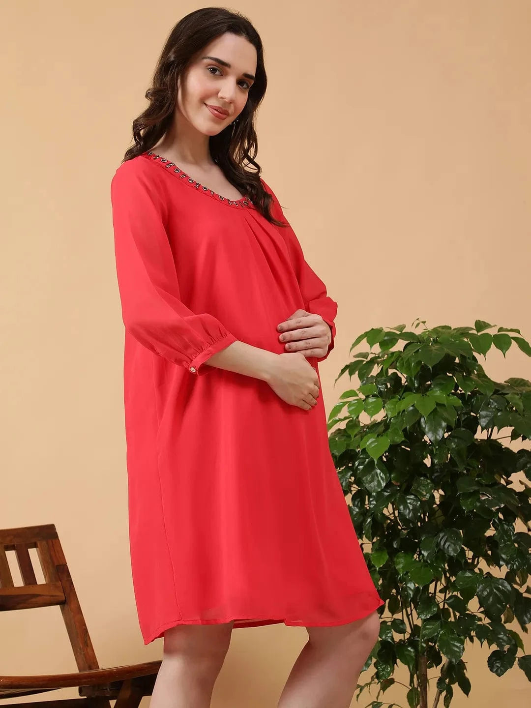 Red Maternity Dress