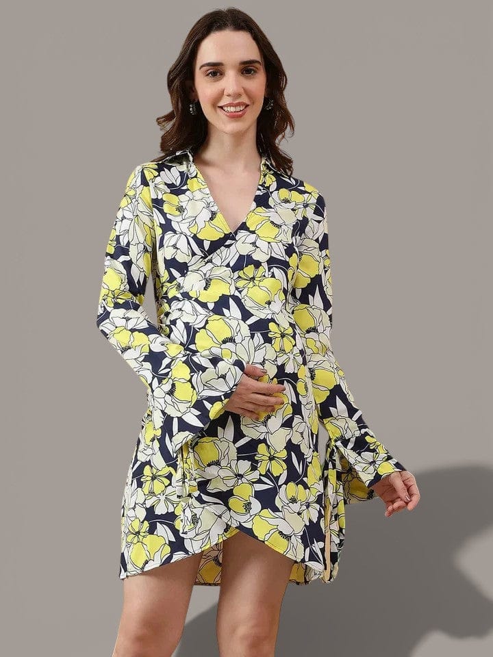 Multicolor Floral Print Maternity Dress