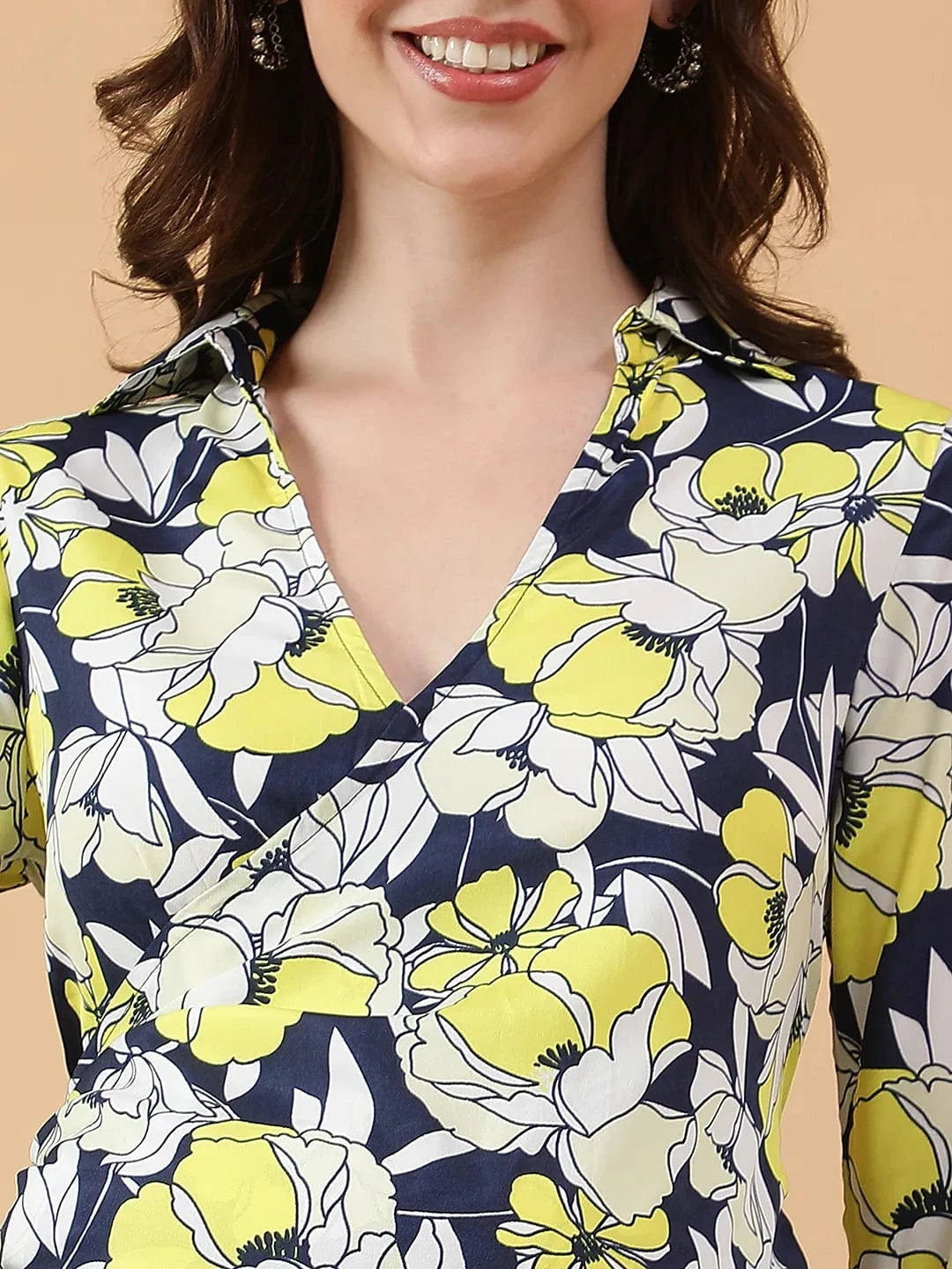 Multicolor Floral Print Maternity Dress