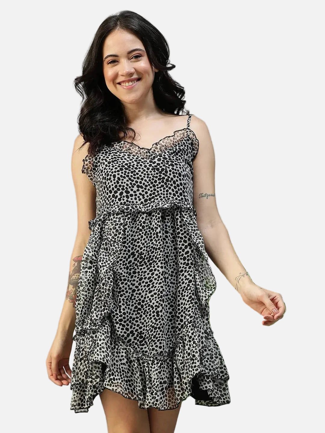 Black Animal Print Dress