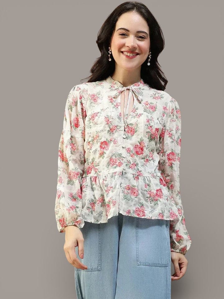 Multicolor Floral Print Top