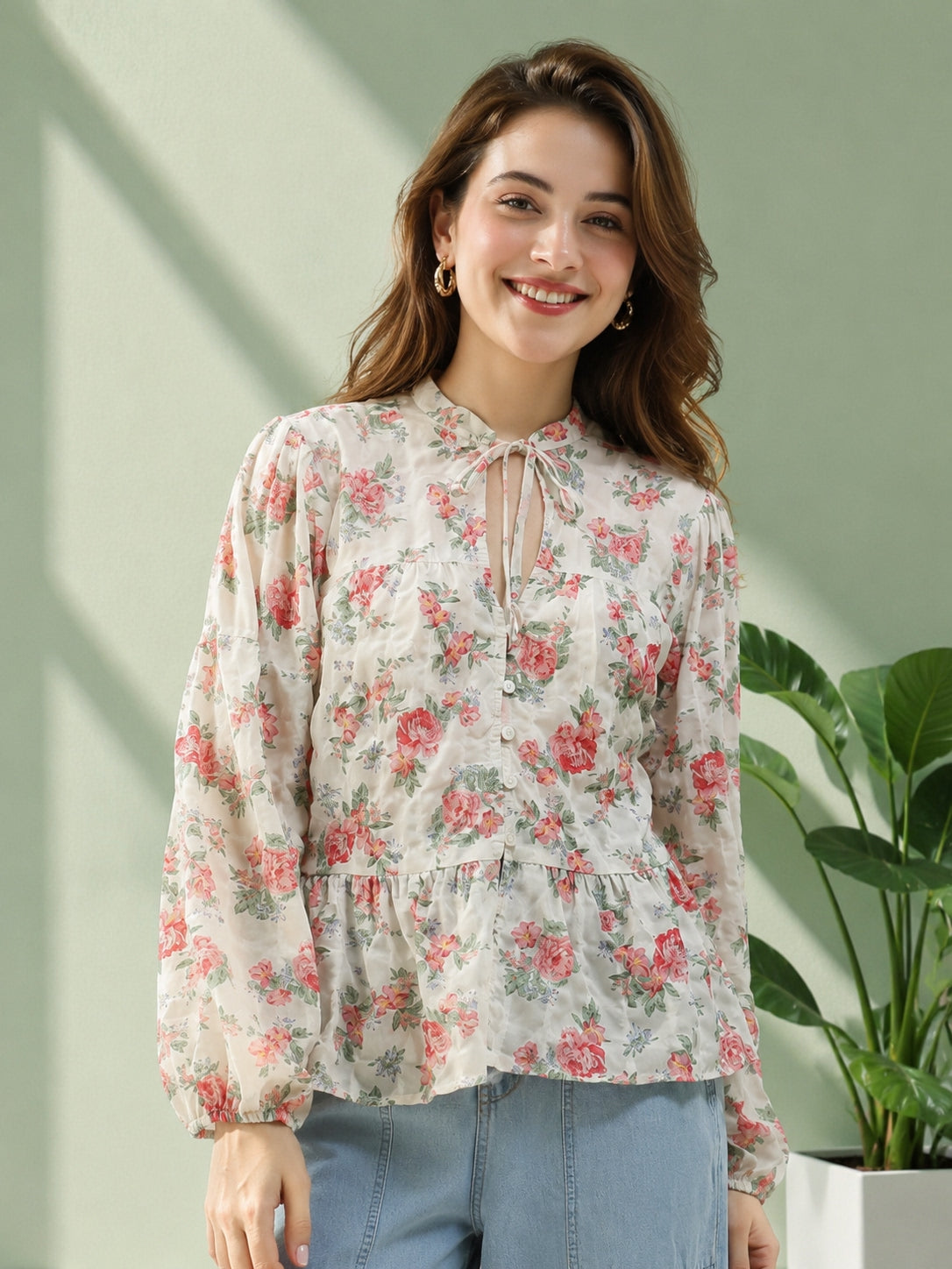Multicolor Floral Print Top