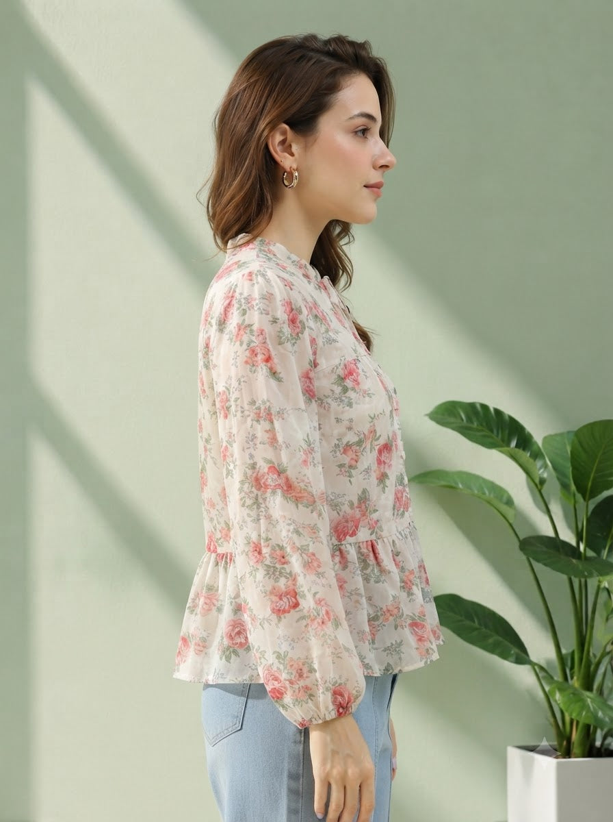 Multicolor Floral Print Top