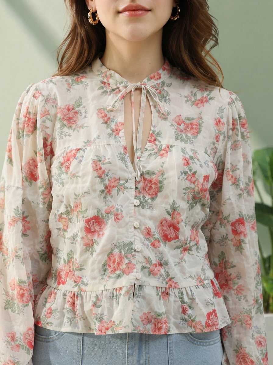 Multicolor Floral Print Top