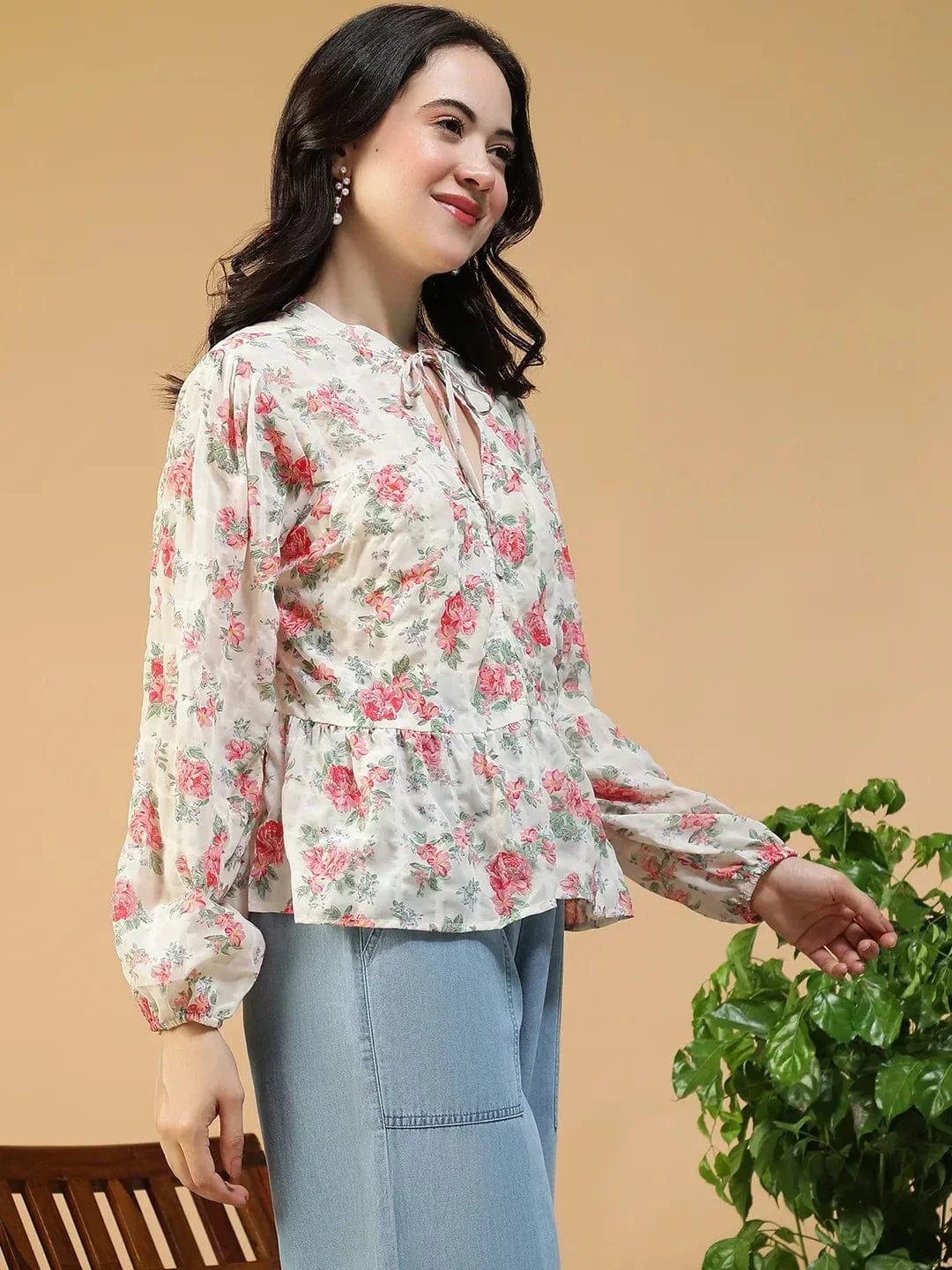 Multicolor Floral Print Top