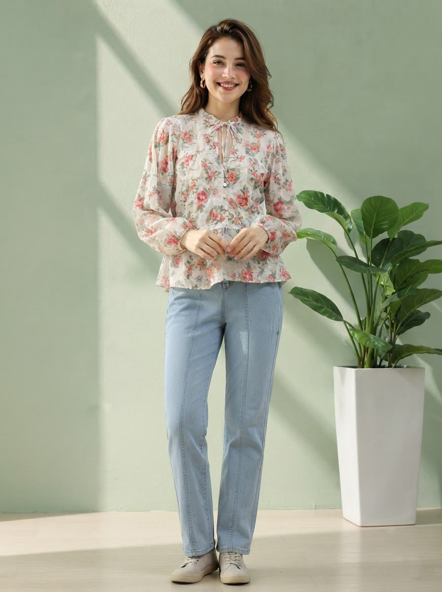 Multicolor Floral Print Top