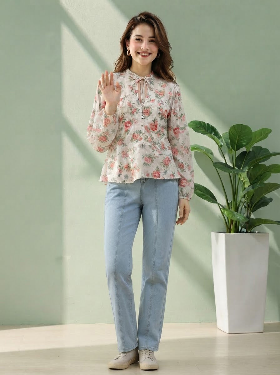 Multicolor Floral Print Top