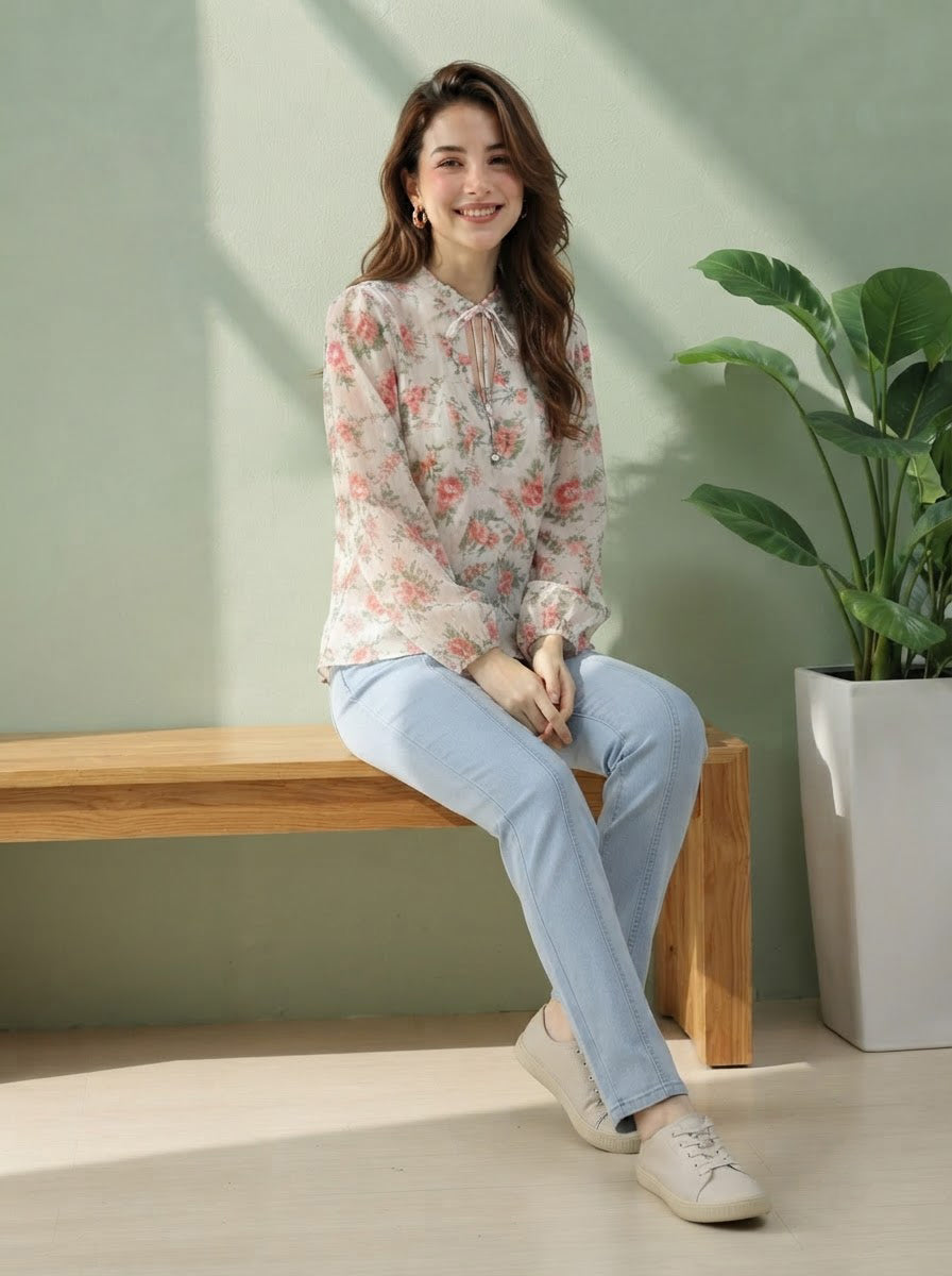 Multicolor Floral Print Top