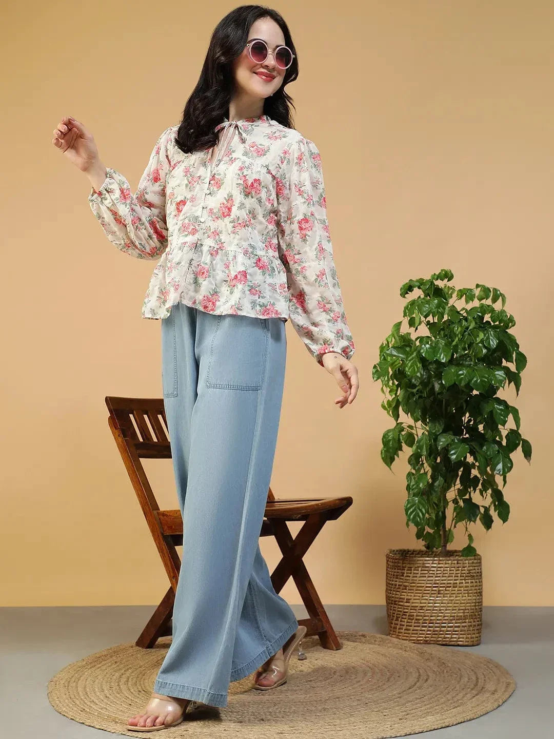 Multicolor Floral Print Top