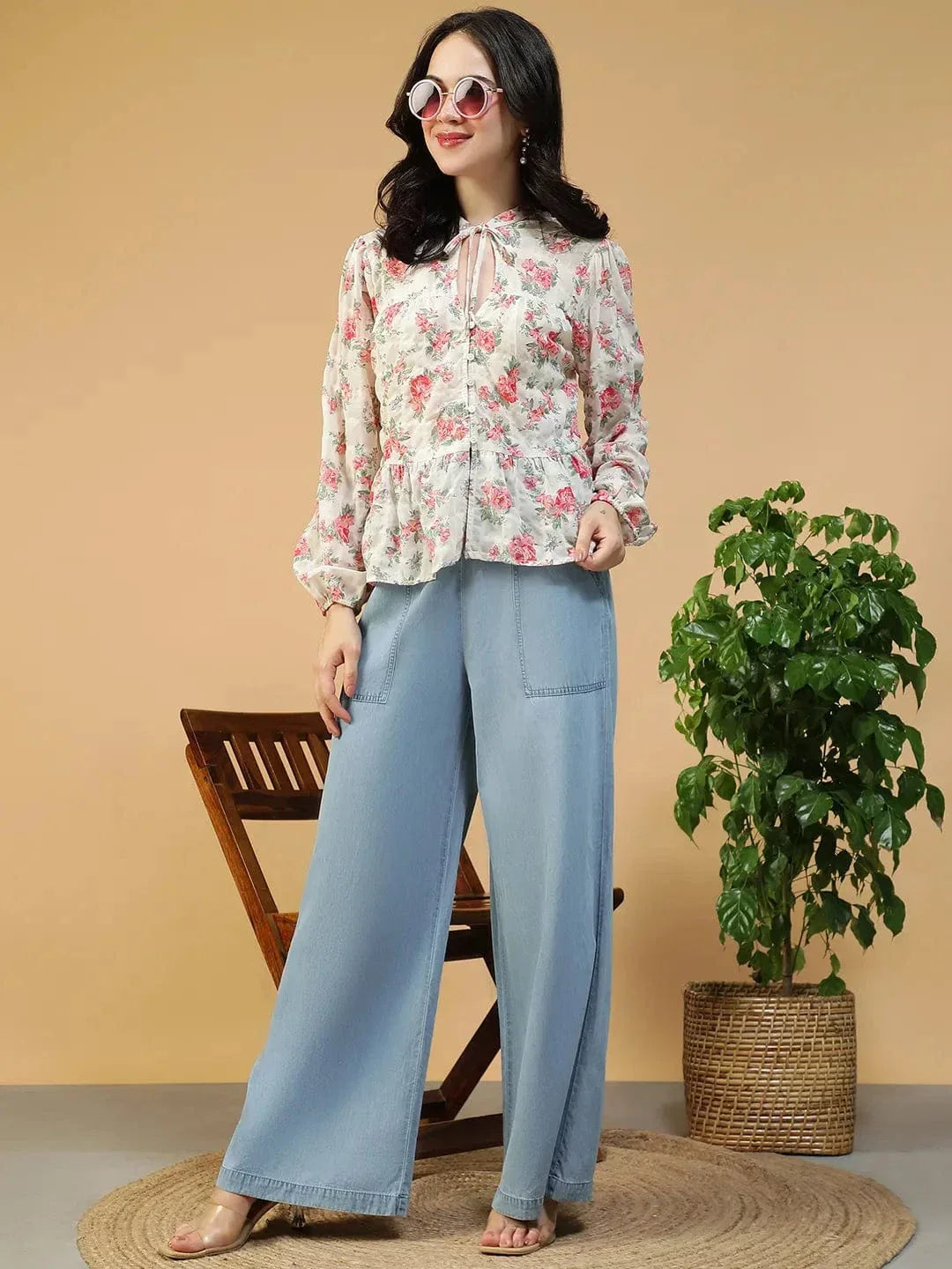 Multicolor Floral Print Top