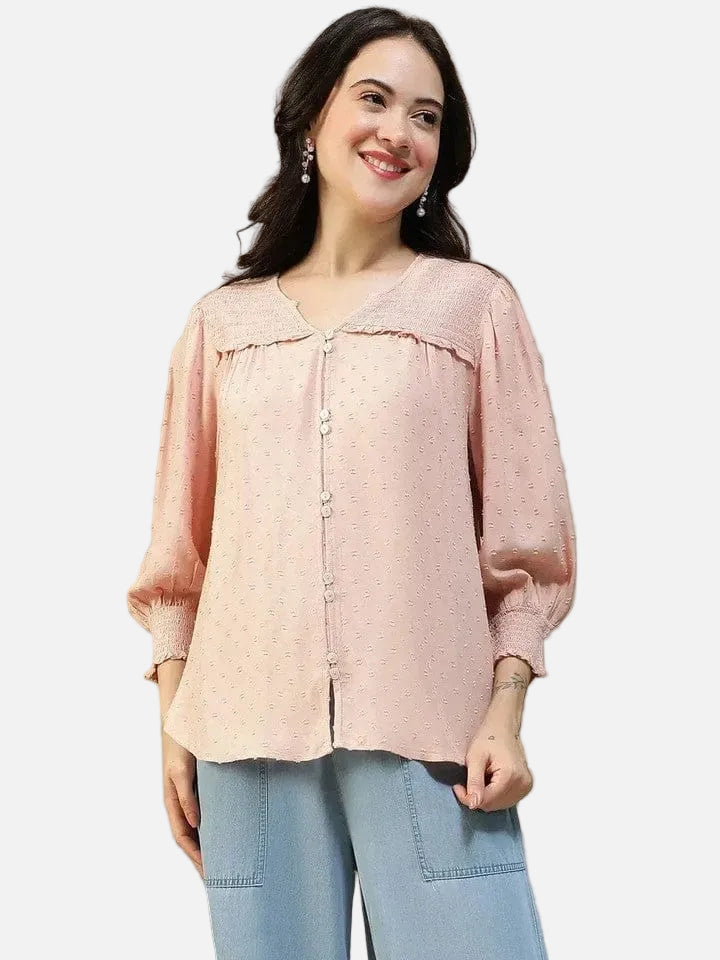 Women Peach Color Top