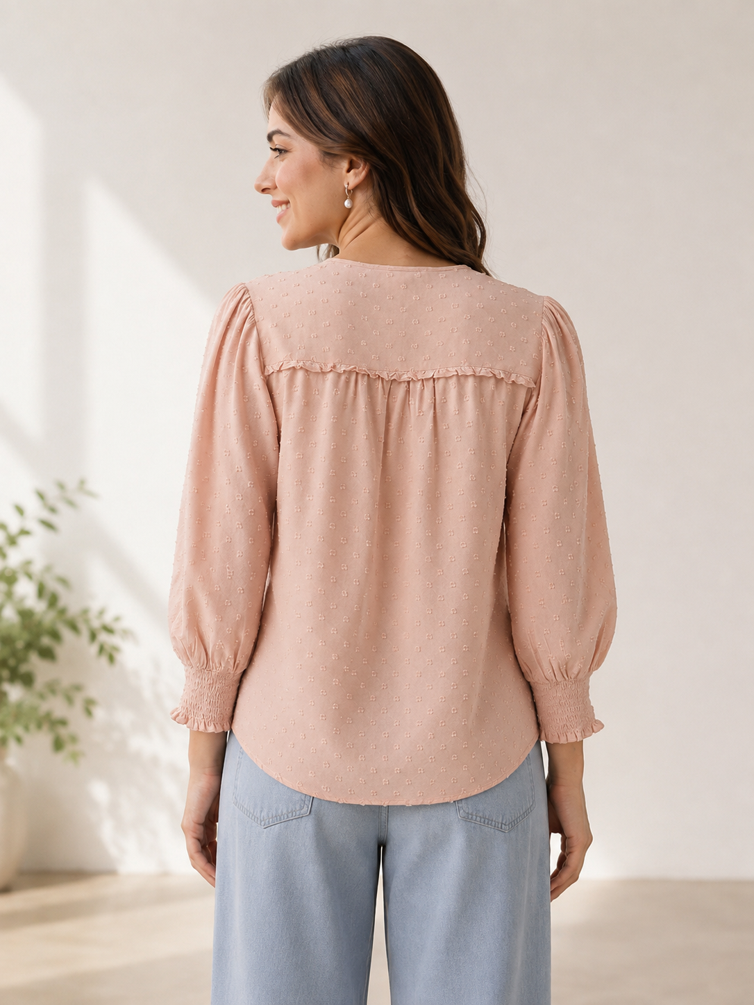 Women Peach Color Top