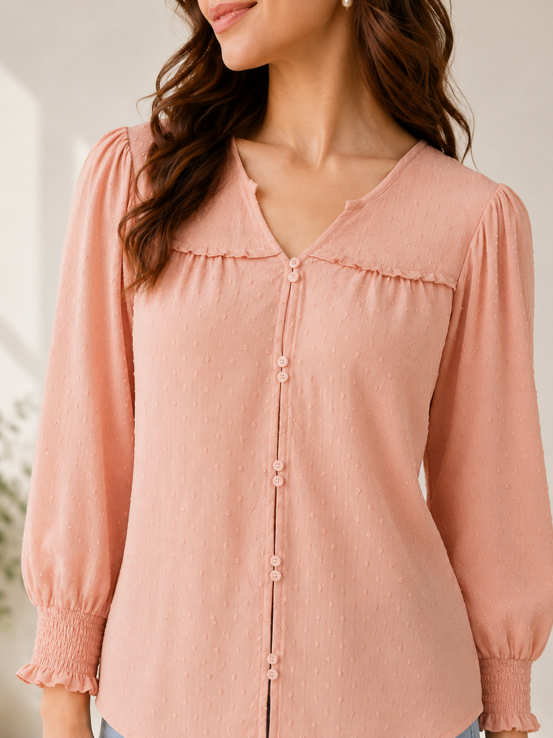 Women Peach Color Top