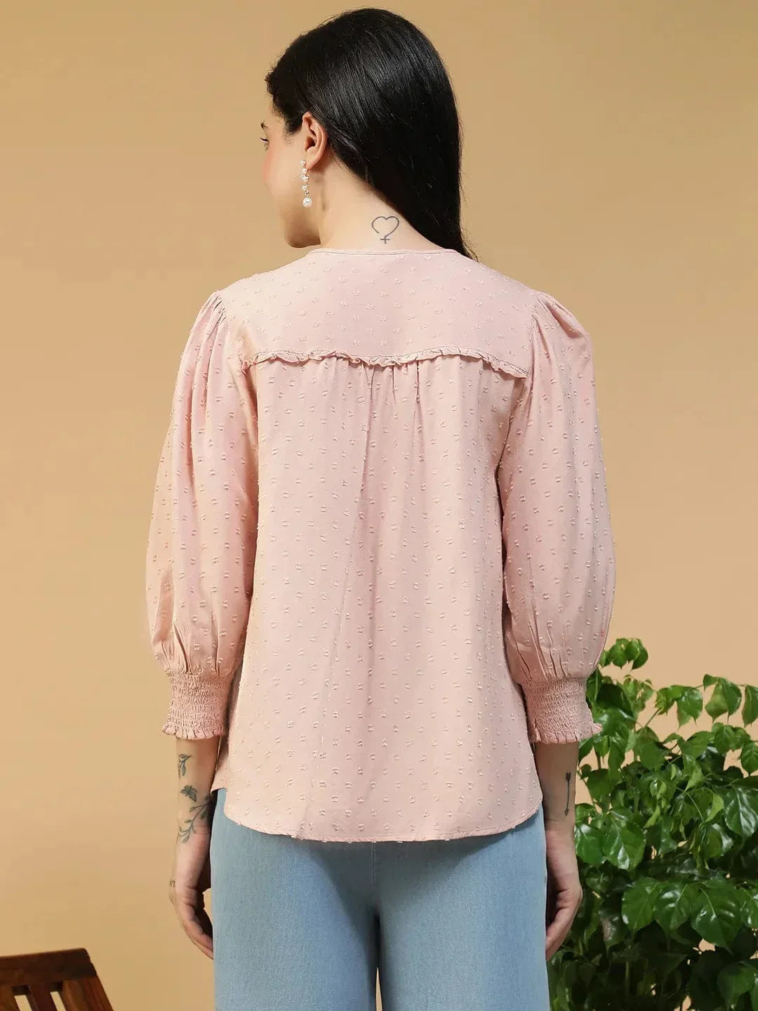 Women Peach Color Top