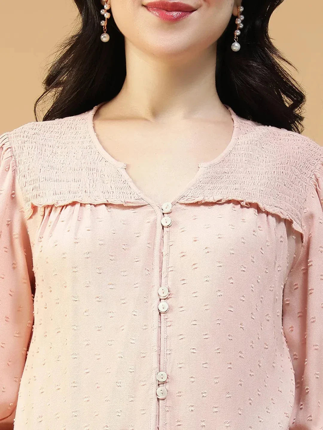 Women Peach Color Top
