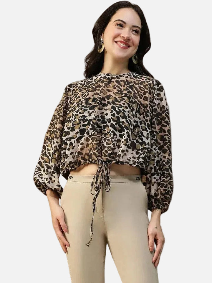 Multicolor Animal Print Top