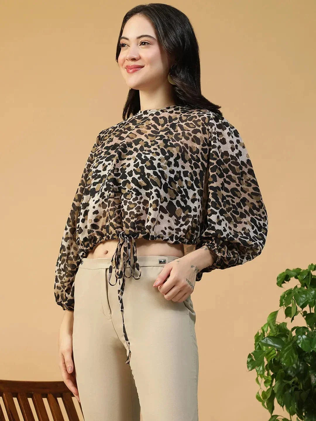 Multicolor Animal Print Top