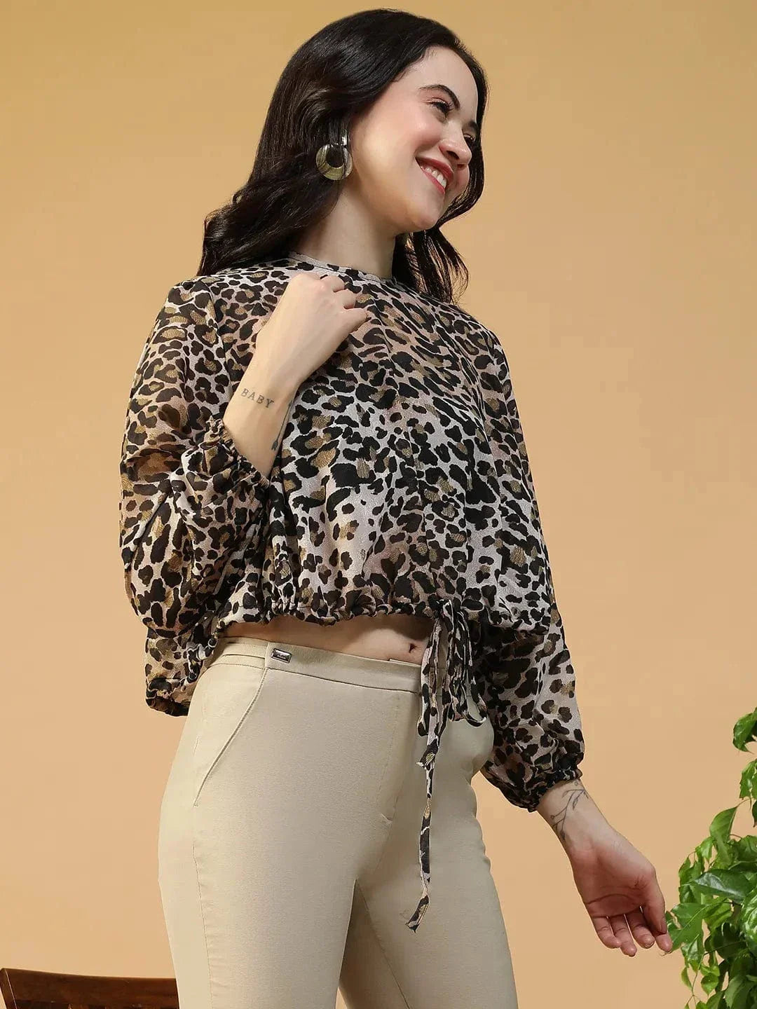 Multicolor Animal Print Top