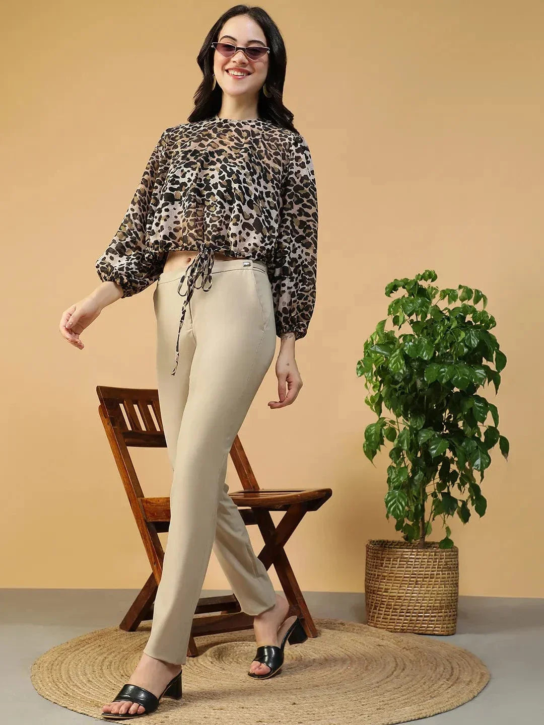 Multicolor Animal Print Top