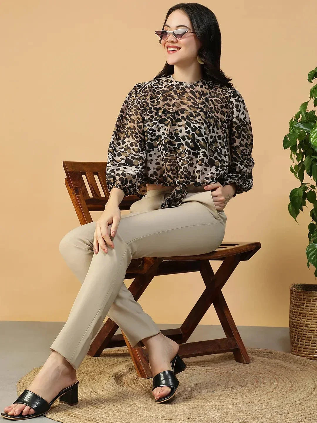 Multicolor Animal Print Top