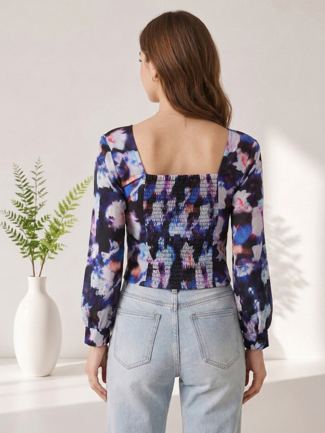 Multicolor Tie-Dye Print Top