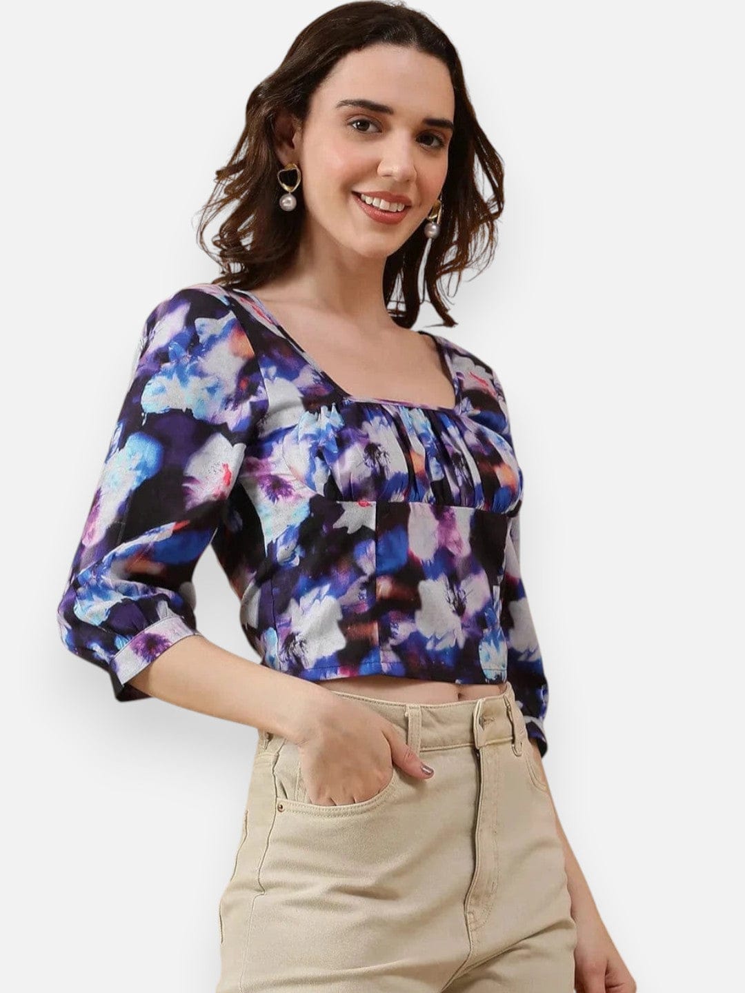 Multicolor Tie-Dye Print Top