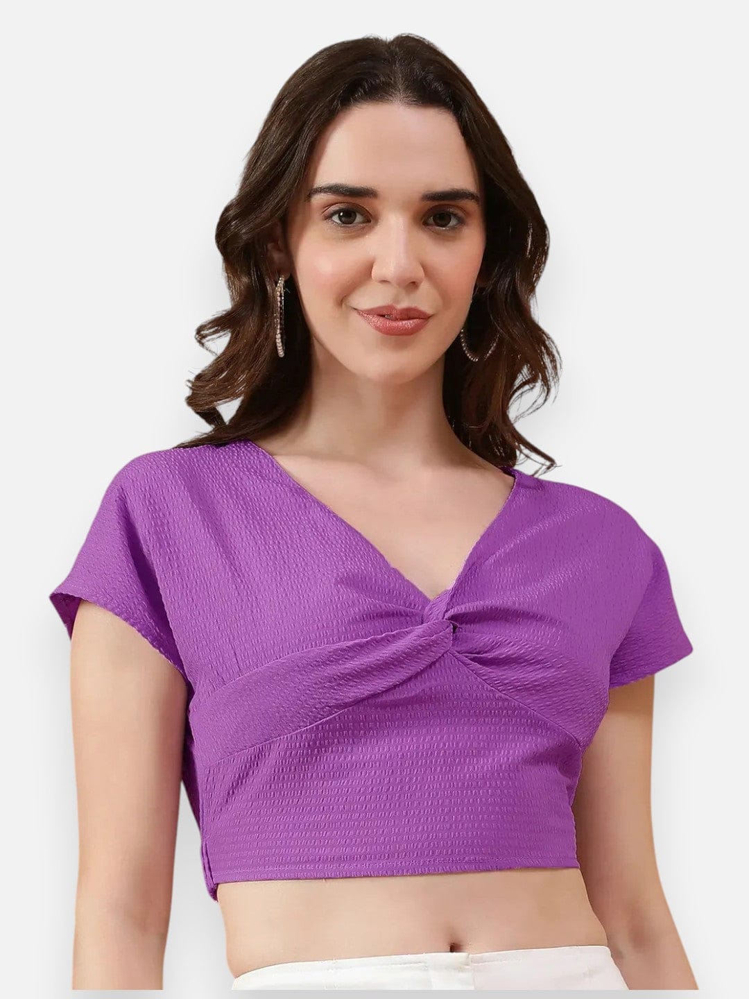 Women Purple Crop Top
