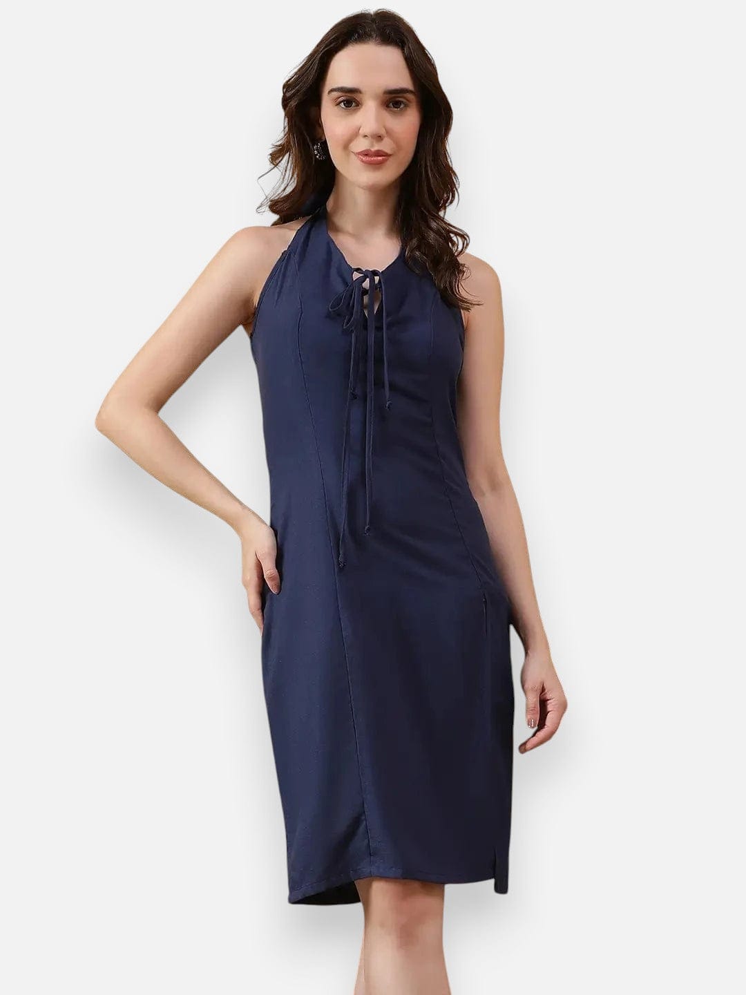 Women Navy Blue Dress