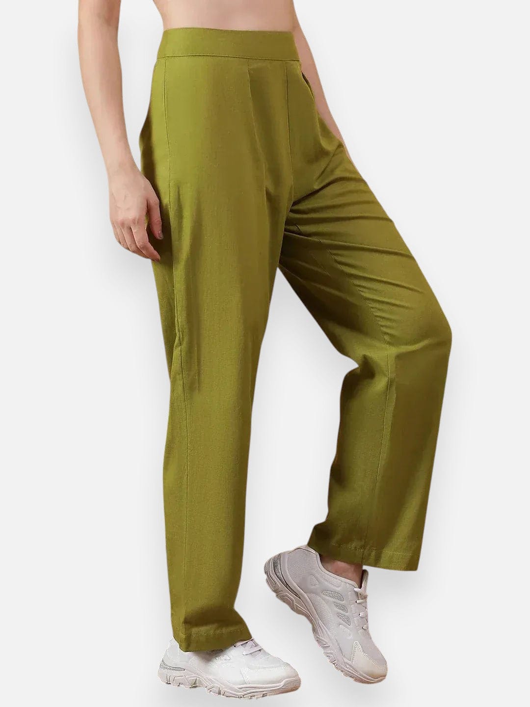 Green Cotton Linen Pant
