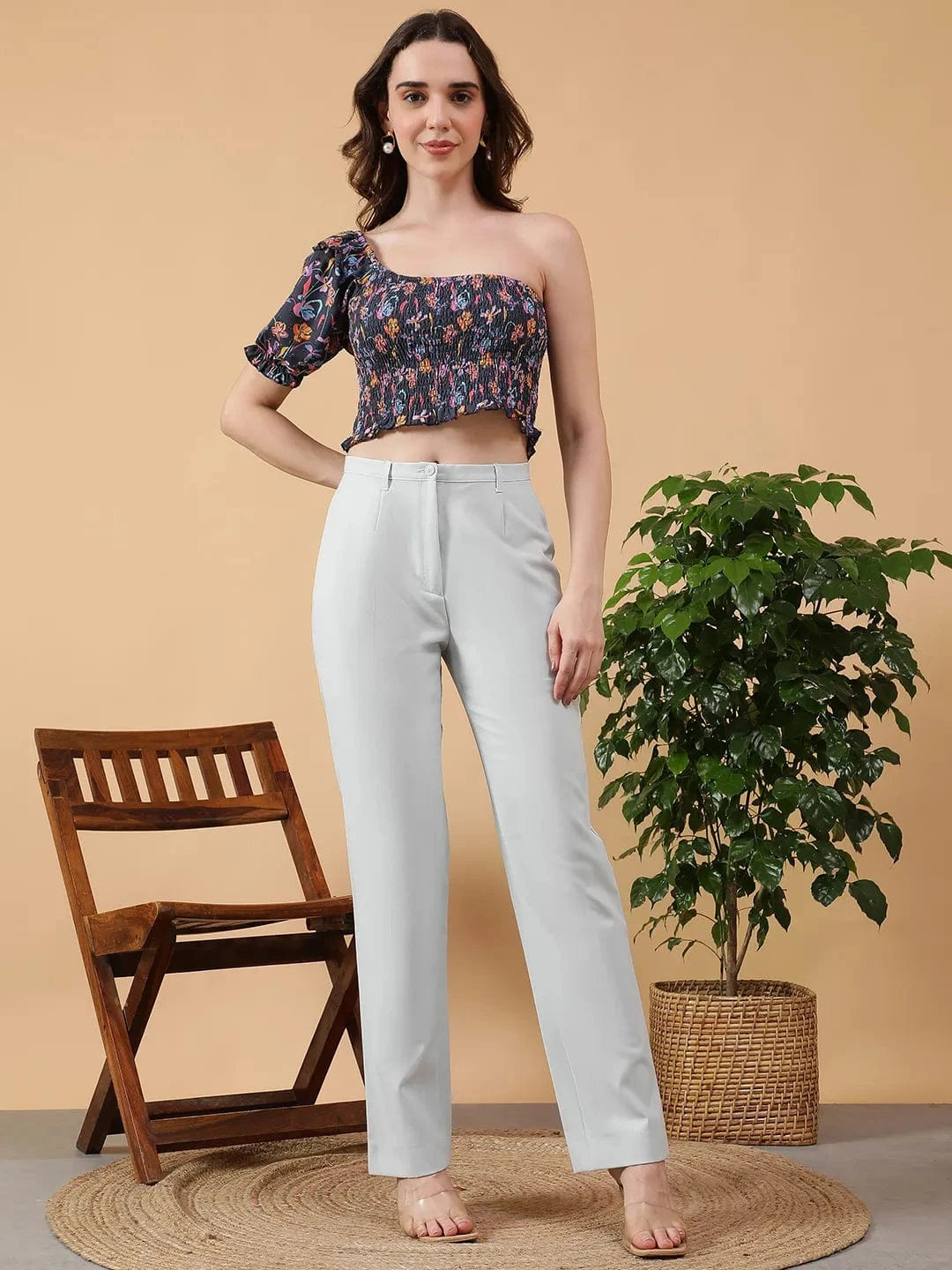 Multicolor Floral Print Crop Top