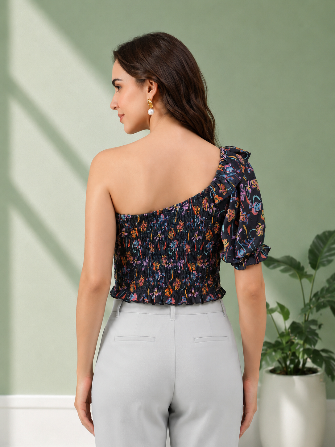 Multicolor Floral Print Crop Top