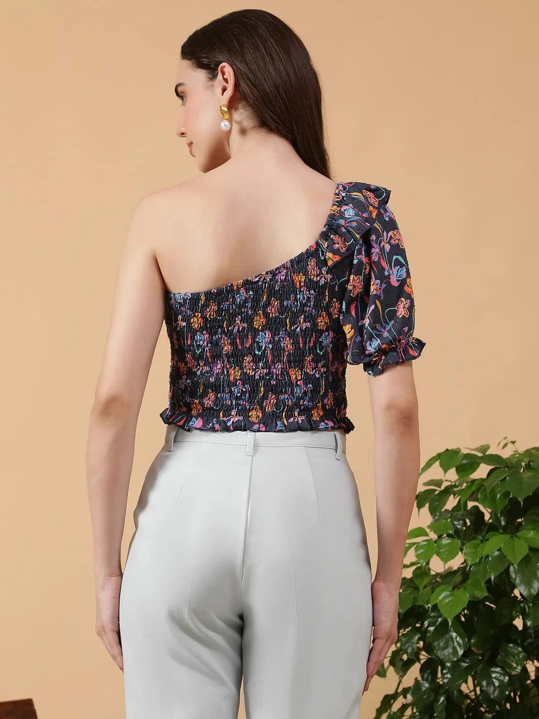 Multicolor Floral Print Crop Top