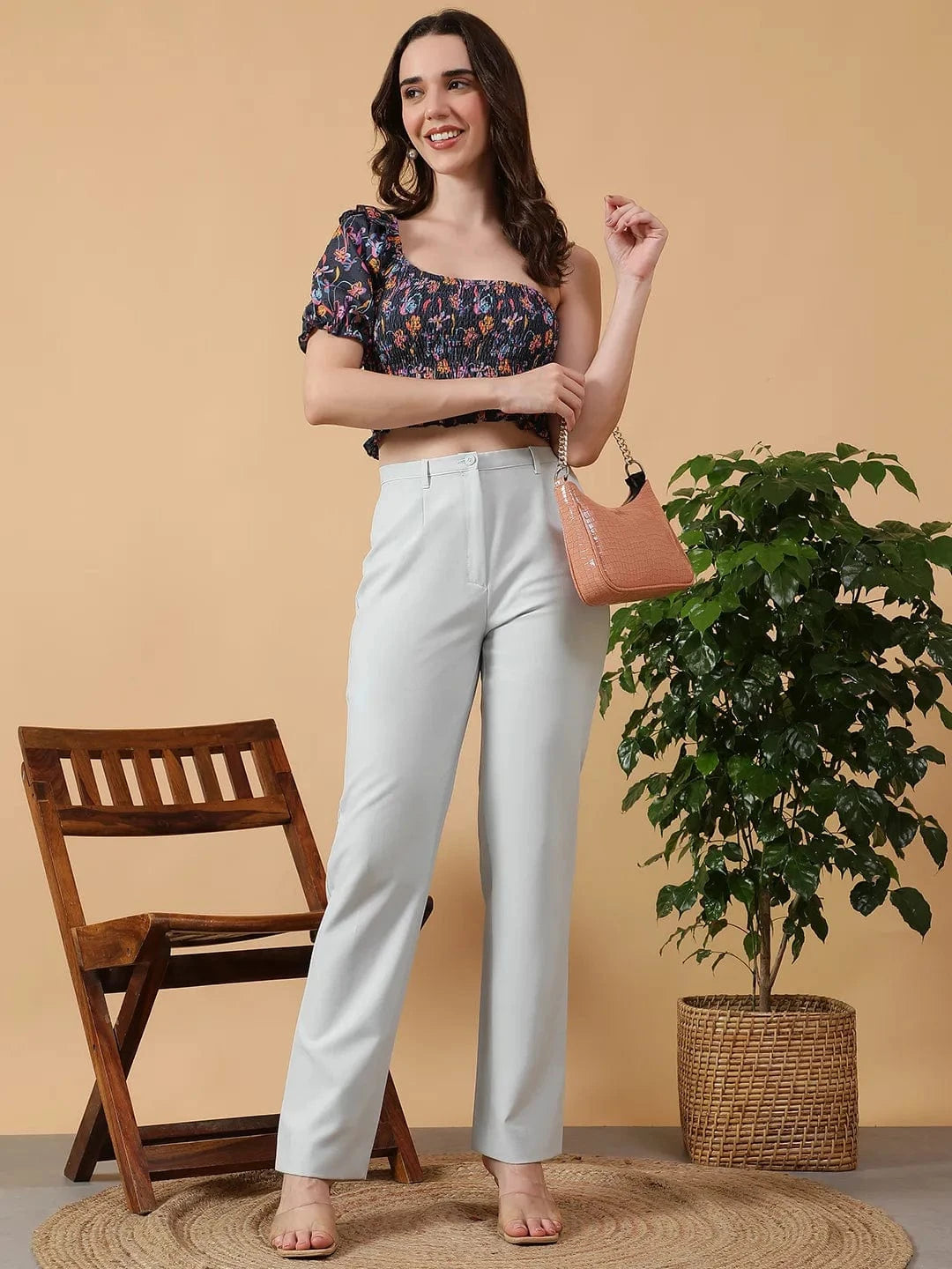 Multicolor Floral Print Crop Top