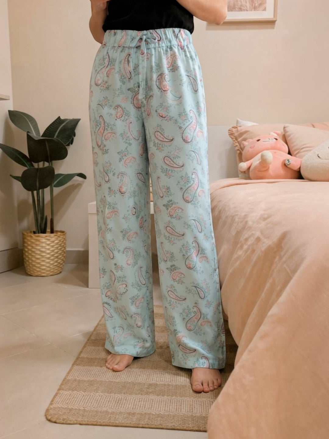 Women Multicolor Floral Print Nightwear Pajama Oxolloxo