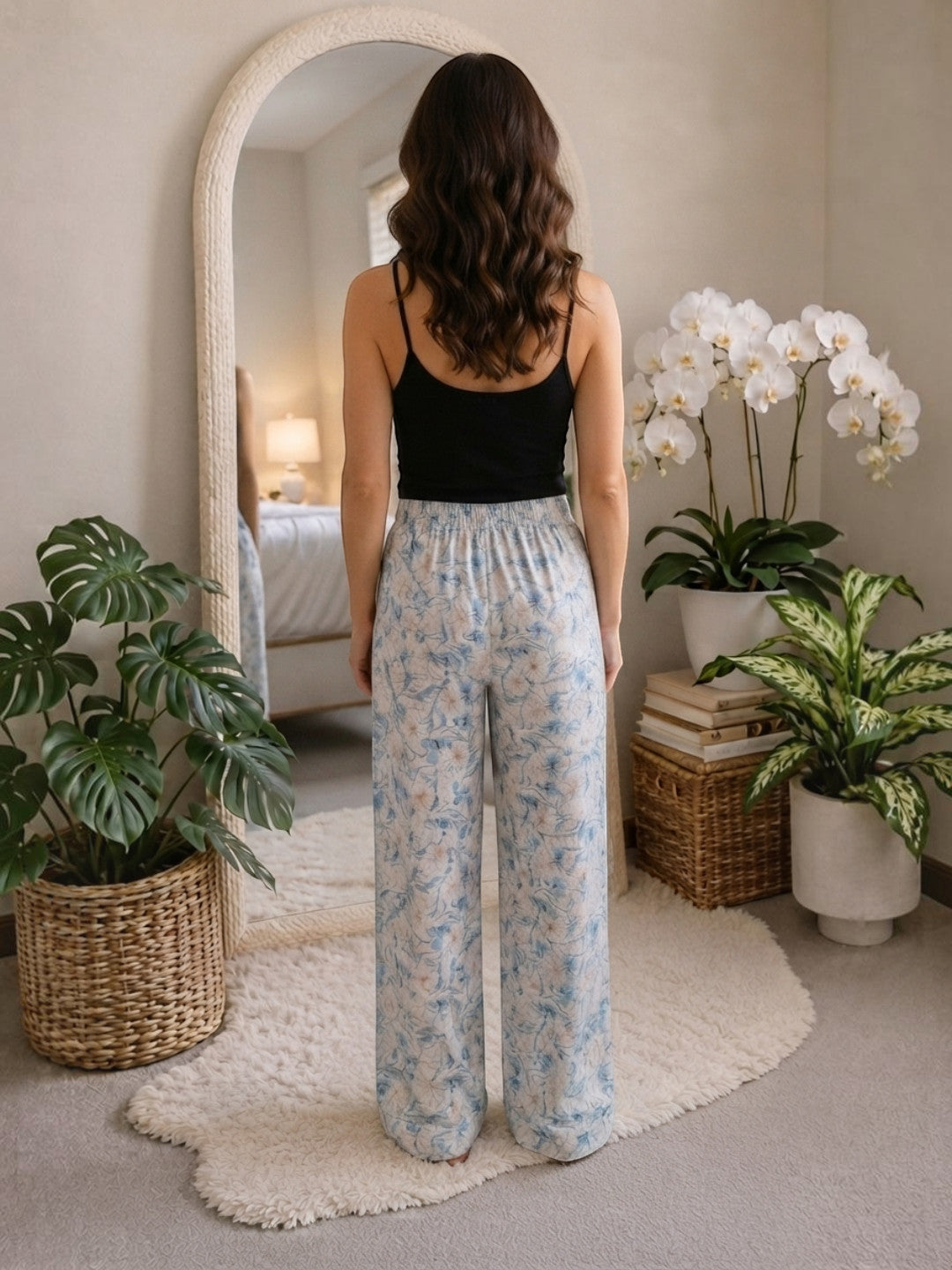 Women Multicolor Floral Print Nightwear Pajama Oxolloxo