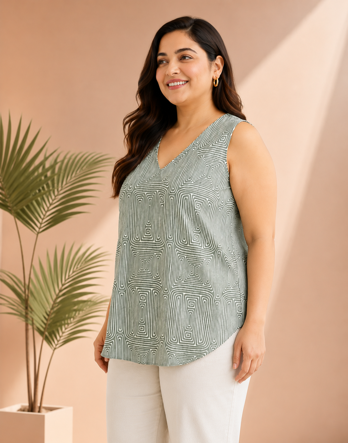 Women Plus Size Grey Top- Pre Order