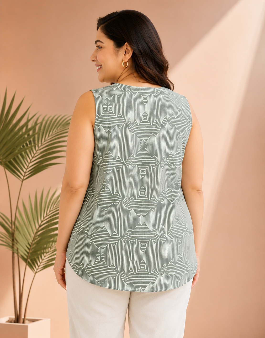 Women Plus Size Grey Top- Pre Order