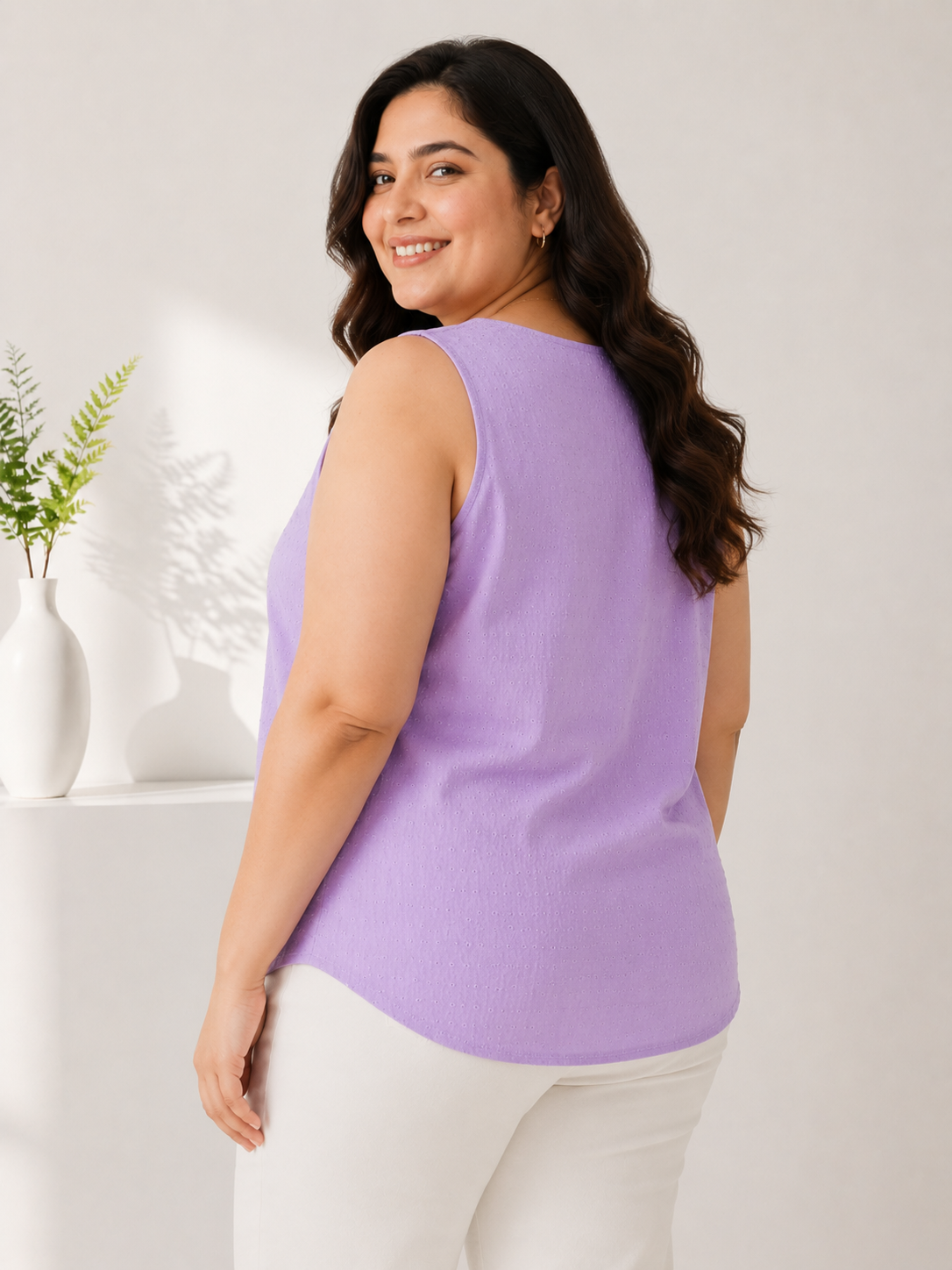 Women Plus Size Lilac Top- Pre Order