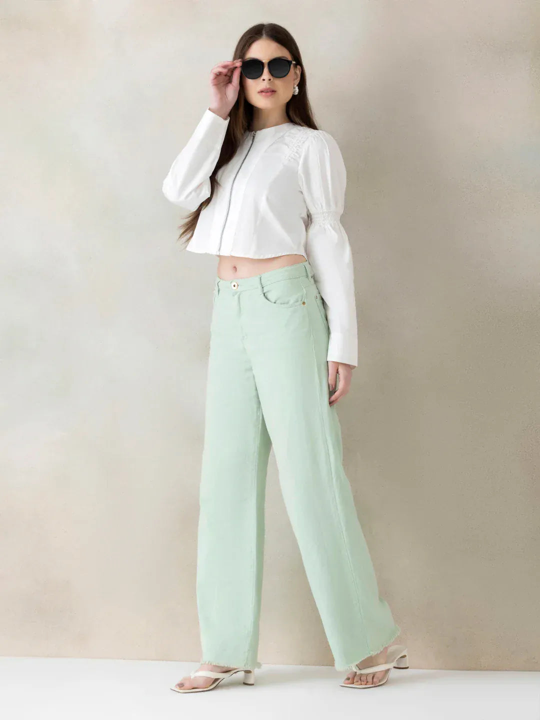 White Cotton Crop Top