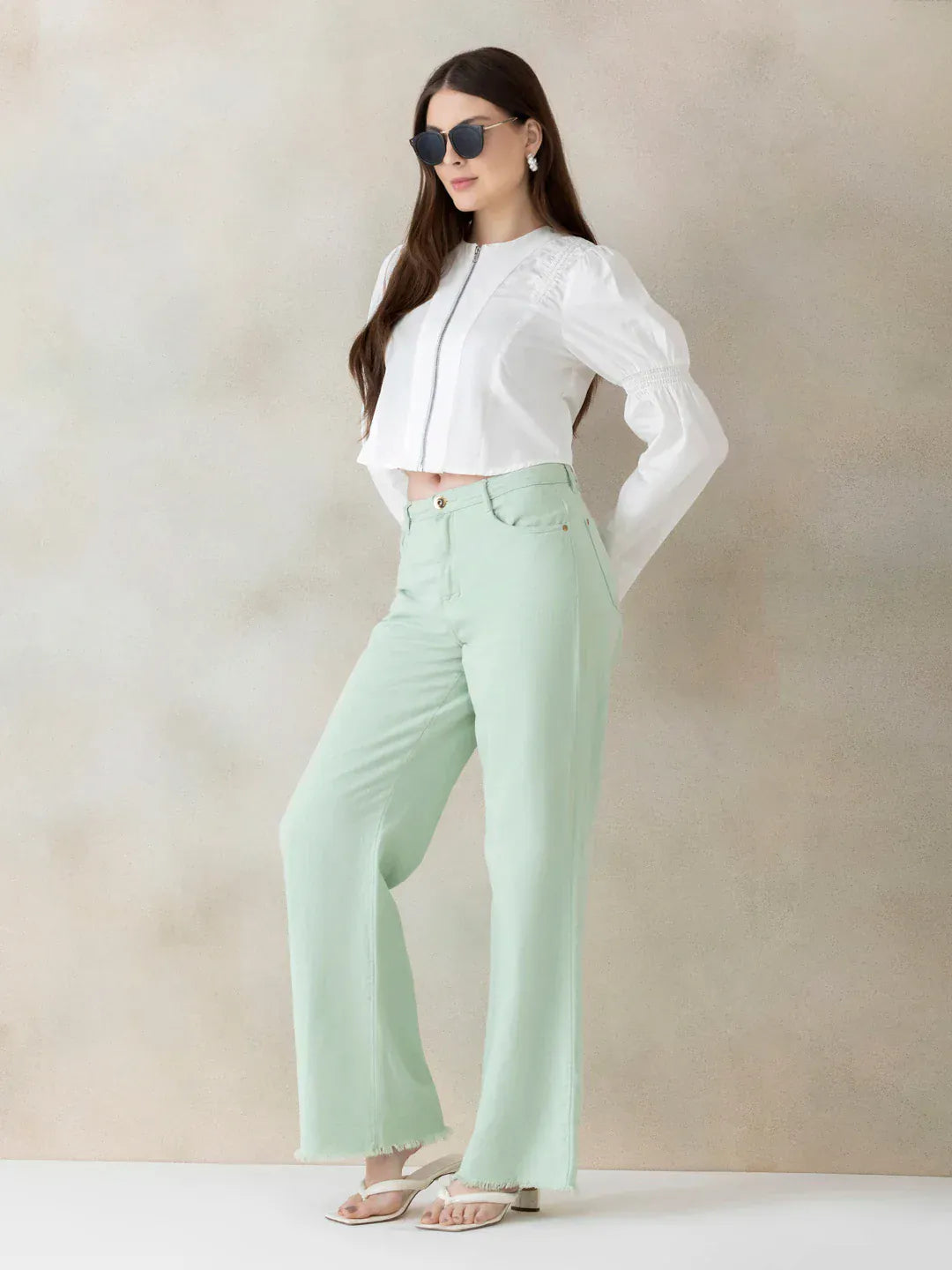 White Cotton Crop Top