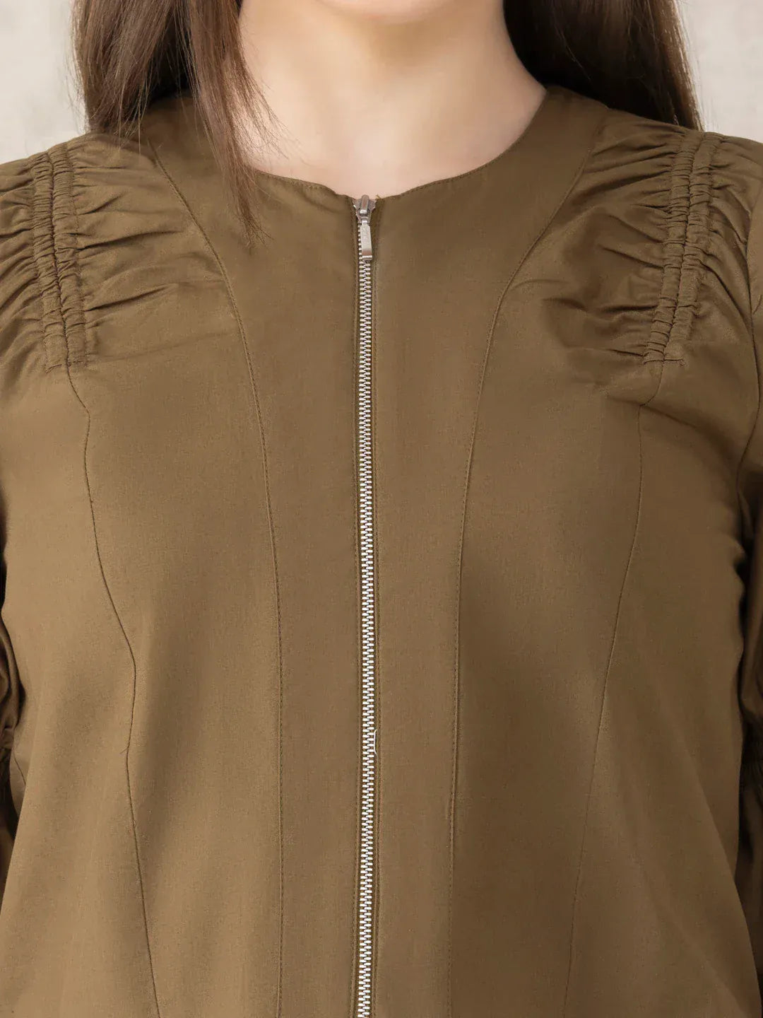 Olive Cotton Crop Top