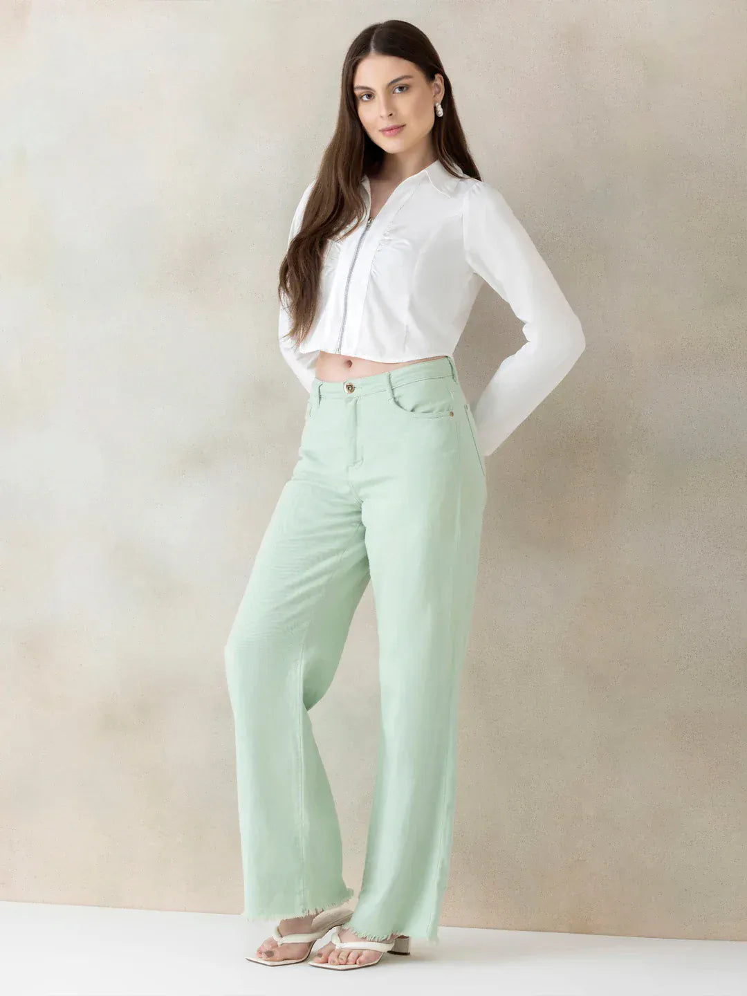 White Cotton Crop Top