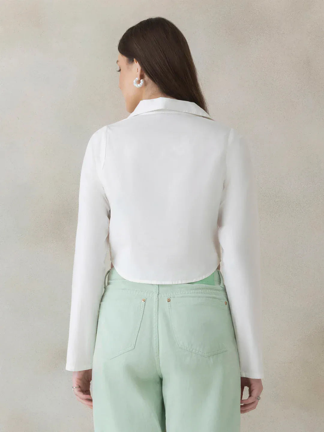 White Cotton Crop Top