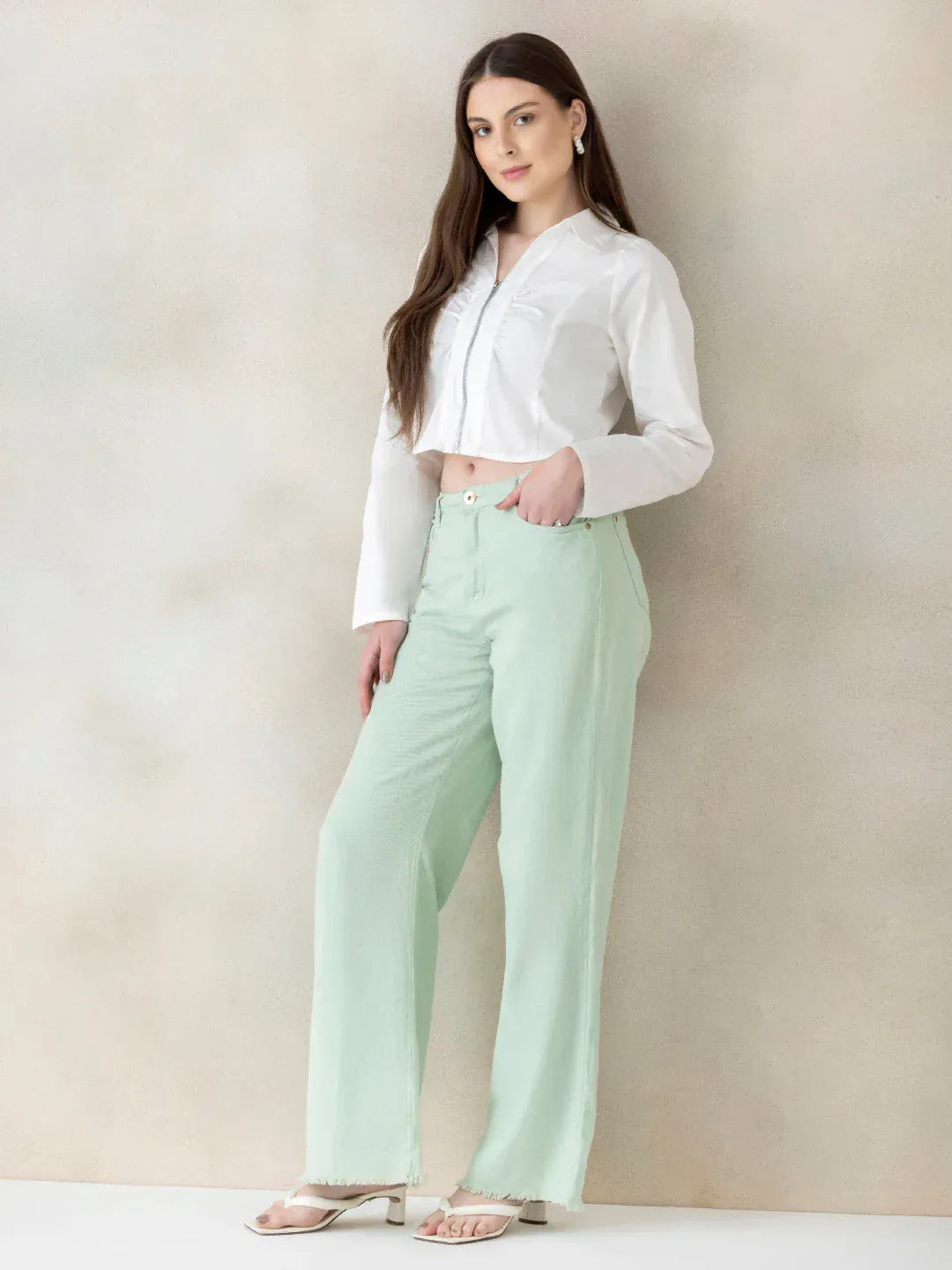 White Cotton Crop Top