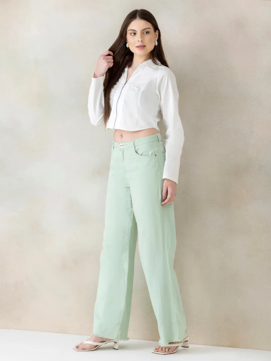White Cotton Crop Top
