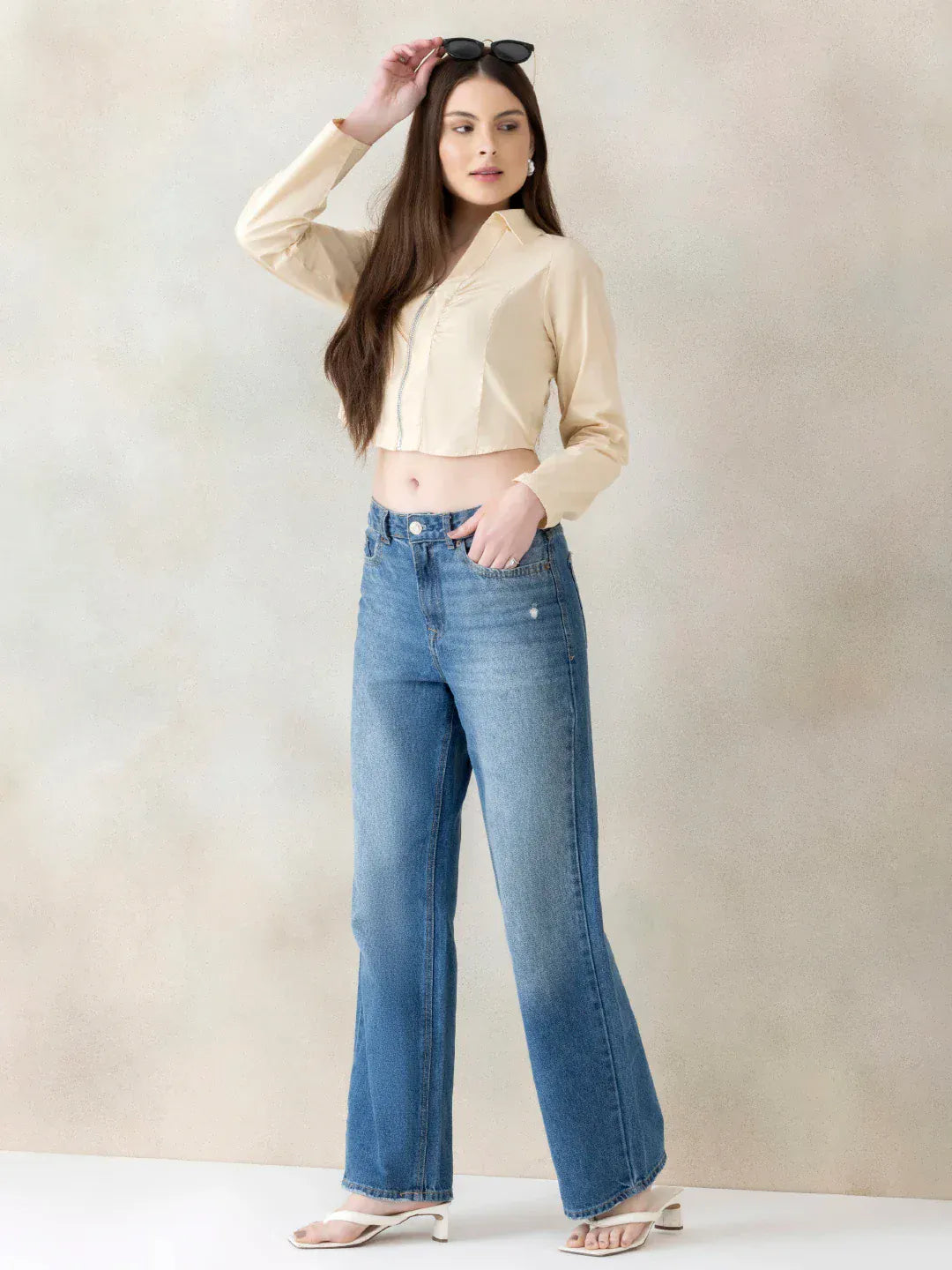 White Cotton Crop Top