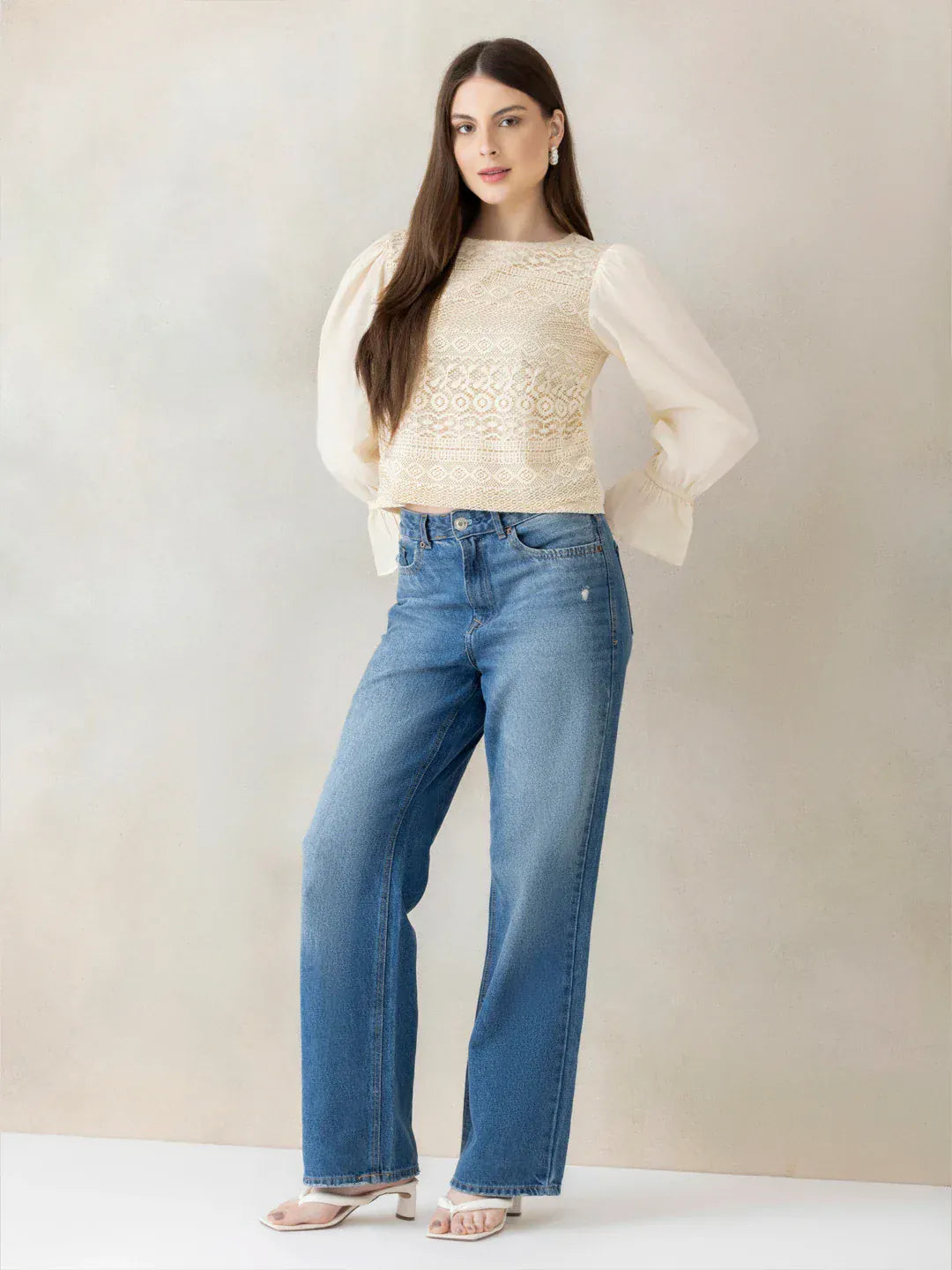 Beige Cotton Top