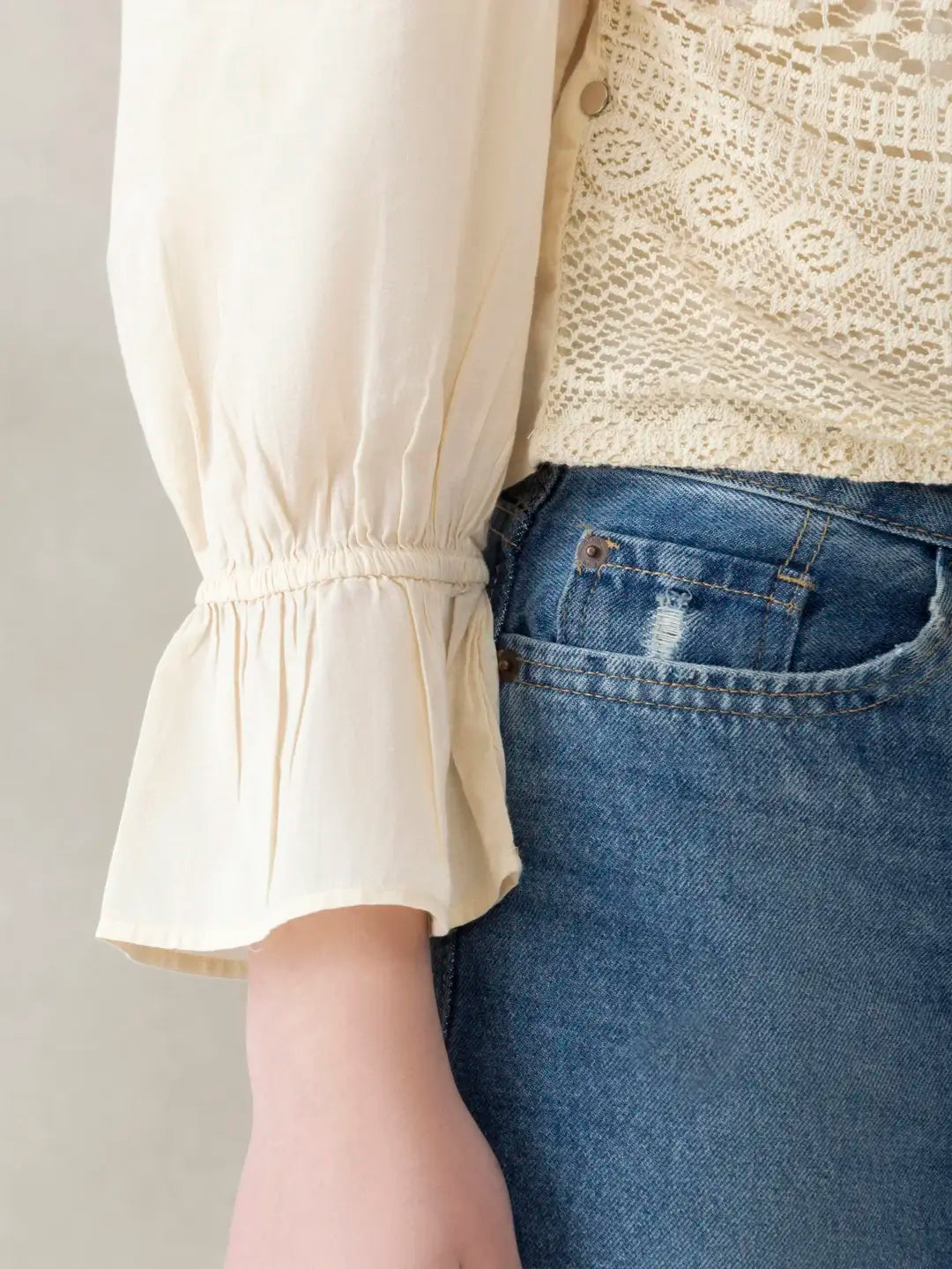 Beige Cotton Top