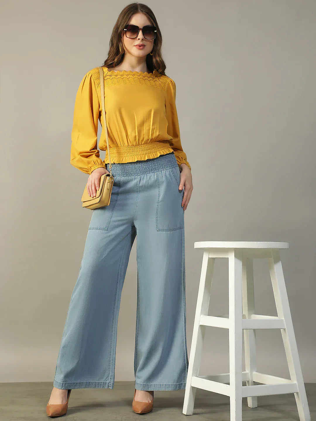 Women Yellow Top For Girls